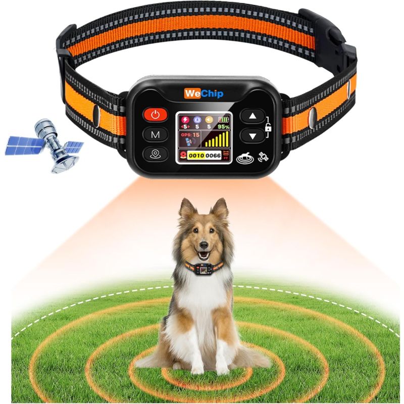 Collare GPS per Cani Recinto Invisibile e Antiabbaio Wireless, Ricaricabile e Impermeabile