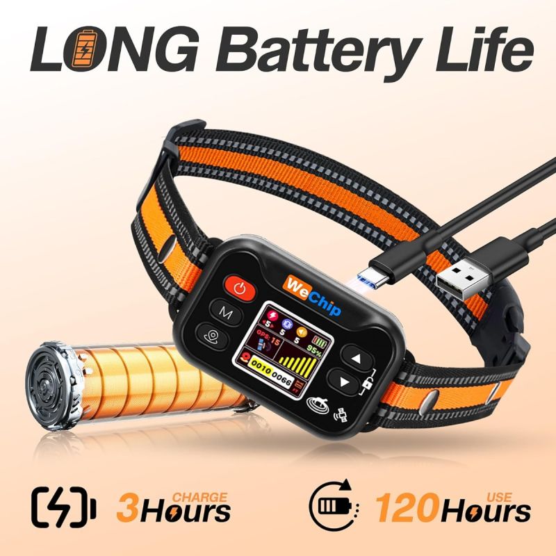 Collare GPS per Cani Recinto Invisibile e Antiabbaio Wireless, Ricaricabile e Impermeabile