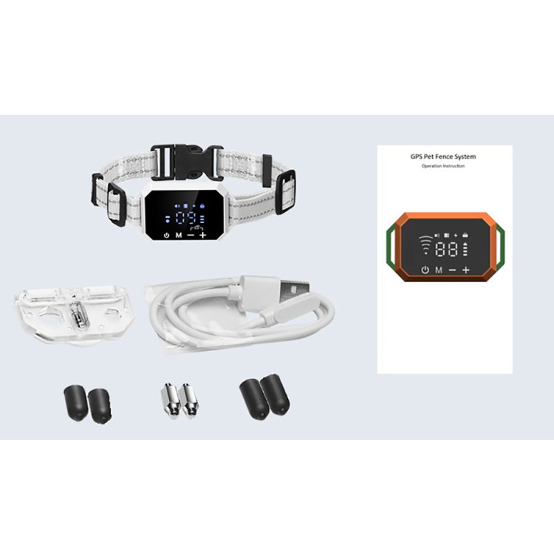 GPS Wireless Dog Fence Dispositivo di Recinzione Elettronico 1000 Metri Sistema di Recinzione Senza Fili Sicurezza e Libertà per Cani Installazione Facile Collare Impermeabile