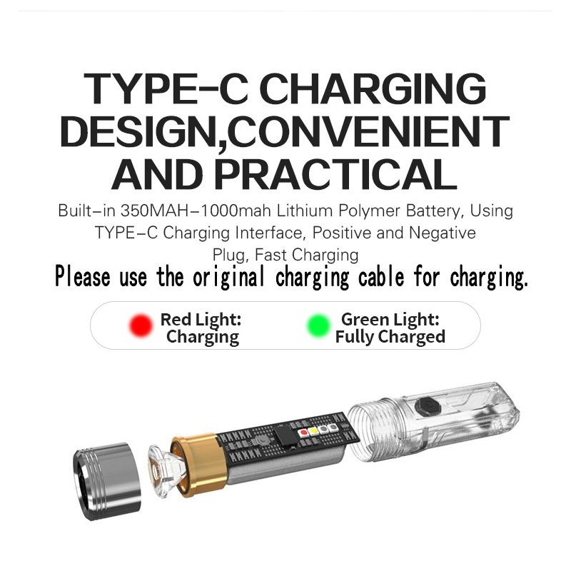 Scopri GT13 TIKI Mini Portachiavi Luce USB Ricaricabile 1000 Lumen Compatibile Illuminazione Portatile Leggero 62g Perfetto per Avventure Esterne e Uso Quotidiano con Luce UV