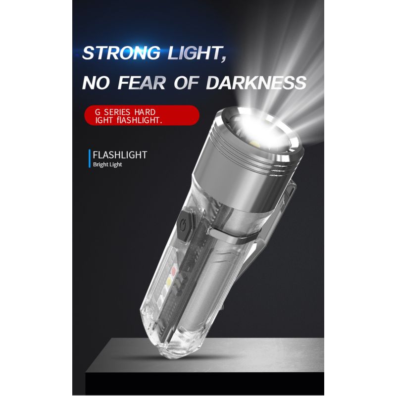 Scopri GT13 TIKI Mini Portachiavi Luce USB Ricaricabile 1000 Lumen Compatibile Illuminazione Portatile Leggero 62g Perfetto per Avventure Esterne e Uso Quotidiano con Luce UV