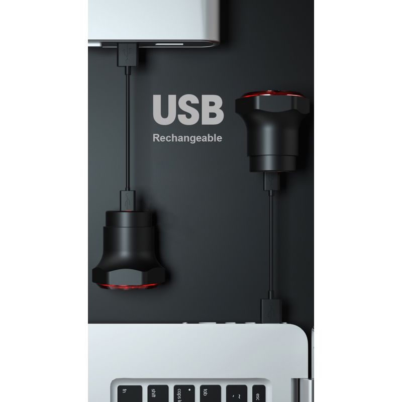 Fanale Intelligente Bici con Auto Start Stop e Luce Freno Ricarica USB IPX6 Impermeabile Alta Visibilità Sicurezza Ciclismo Attivazione Automatica Modalità Sleep Risparmio Energetico