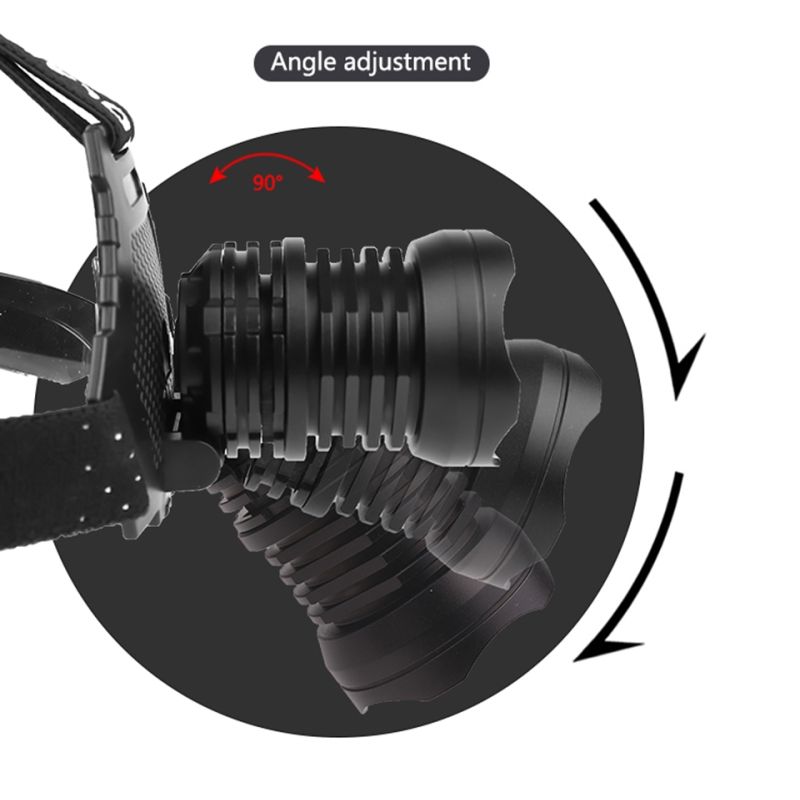 Lampada frontale LED XHP70 8000 lumen ricaricabile USB IPX5 impermeabile con modalità regolabili ideale per pesca notturna escursioni alta prestazione e sicurezza al buio design leggero
