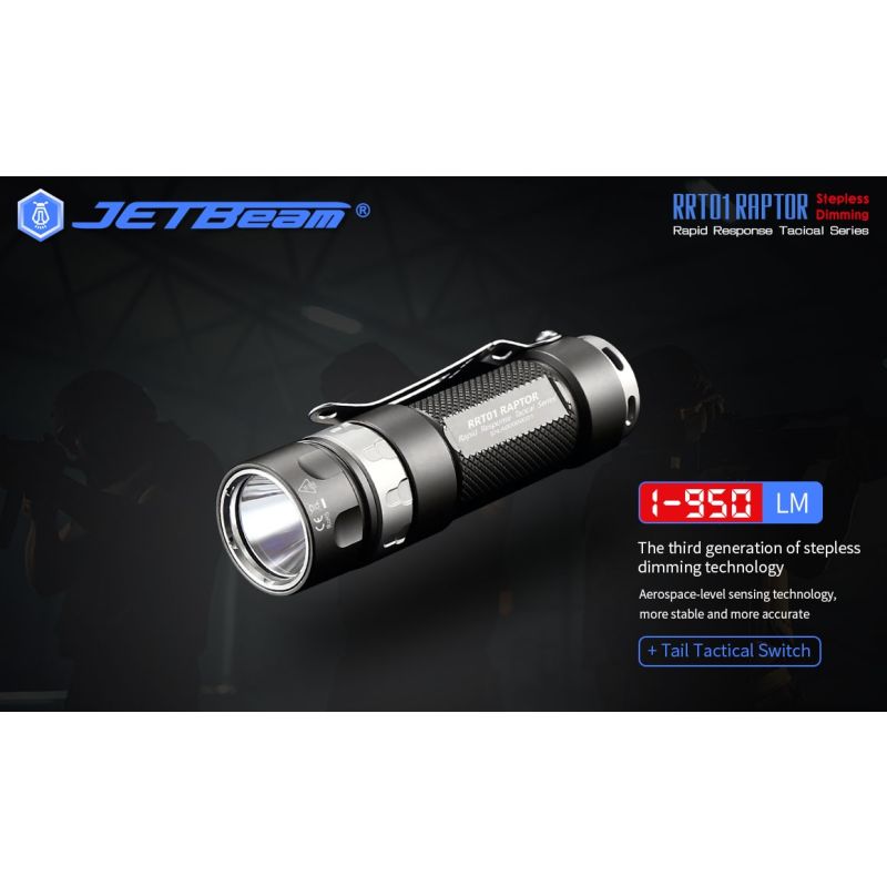 JETBeam Jet-RRT01 XP-L torcia LED compatta 950 lumen illuminazione outdoor attrezzatura da campeggio fonte di luce affidabile torcia durevole per esplorazioni notturne