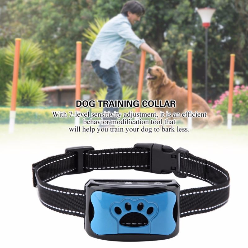 Collare Anti Abbaio Cane Ultrasuoni Elettrico Sensibilità Regolabile USB Dispositivo Leggero Impermeabile per Ambiente Domestico Tranquillo Accessori Addestramento Cani