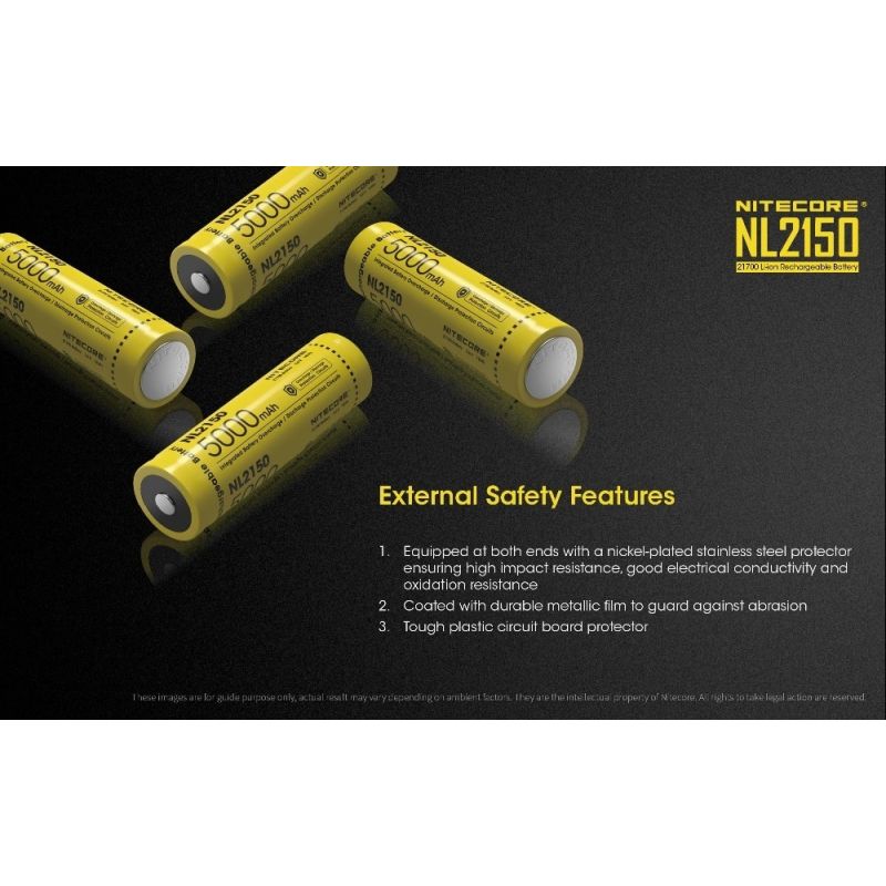 NITECORE NL2150 Batteria 5000mAh 3.6V Li-ion Ricaricabile Alta Performance per Droni Torcia Attrezzatura Outdoor Tensione Stabile e Alimentazione Durevole per Appassionati di Tecnologia