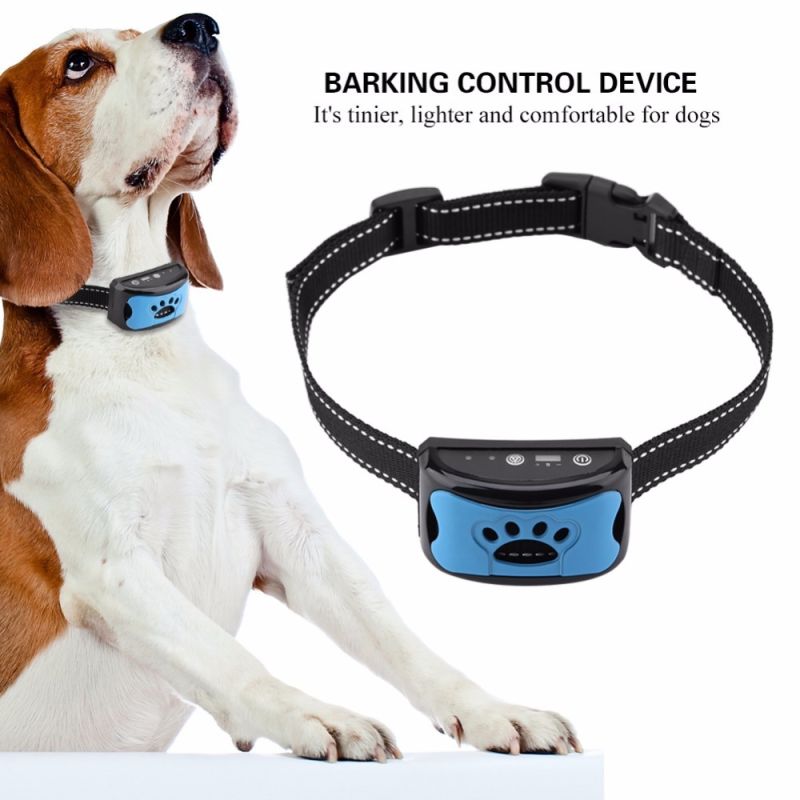 Collare Anti Abbaio Cane Ultrasuoni Elettrico Sensibilità Regolabile USB Dispositivo Leggero Impermeabile per Ambiente Domestico Tranquillo Accessori Addestramento Cani