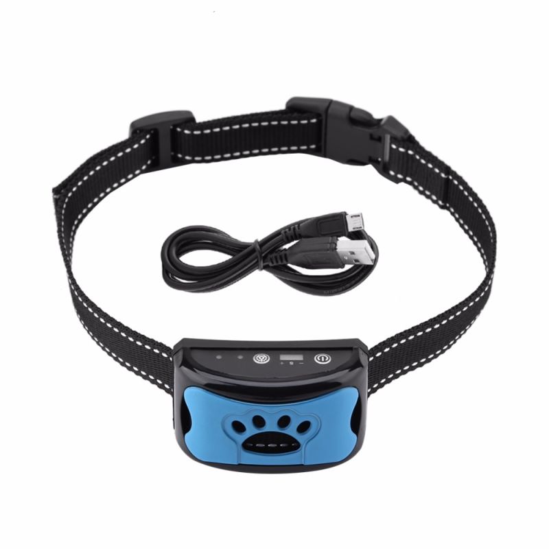 Collare Anti Abbaio Cane Ultrasuoni Elettrico Sensibilità Regolabile USB Dispositivo Leggero Impermeabile per Ambiente Domestico Tranquillo Accessori Addestramento Cani