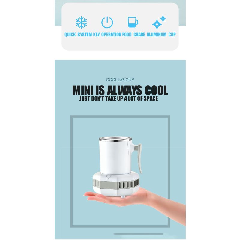 Frigorifero Portatile Raffreddatore Beverande Elettrico Summer Drink Bollitore Compatto con Raffreddamento Istantaneo per Bevande Gelide Ideale per Picnic e Feste Estive