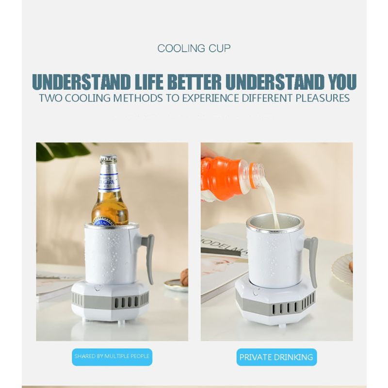 Frigorifero Portatile Raffreddatore Beverande Elettrico Summer Drink Bollitore Compatto con Raffreddamento Istantaneo per Bevande Gelide Ideale per Picnic e Feste Estive