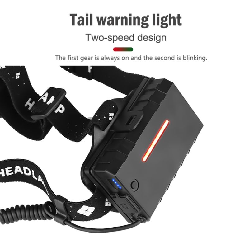 Lampada frontale LED XHP70 8000 lumen ricaricabile USB IPX5 impermeabile con modalità regolabili ideale per pesca notturna escursioni alta prestazione e sicurezza al buio design leggero