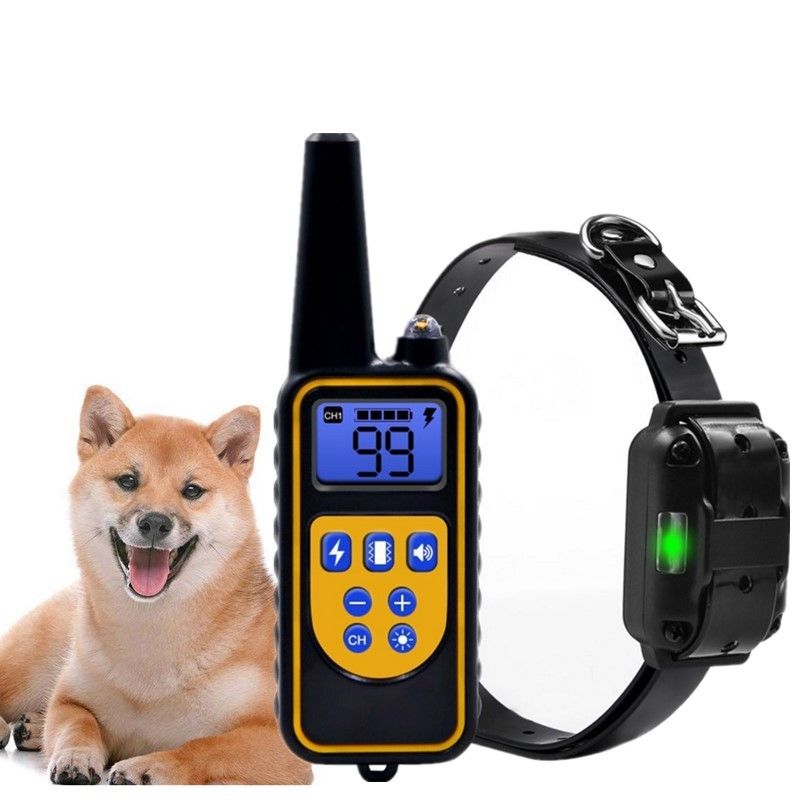 Collare Elettronico per Cani 800 Metri Telecomando Colletto Impermeabile Addestramento con Modalità Shock Vibrazione Beep Livelli Regolabili Accessorio Cane Tutte le Taglie Uso Esterno