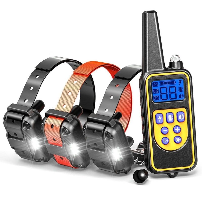 Collare Elettronico per Cani 800 Metri Telecomando Colletto Impermeabile Addestramento con Modalità Shock Vibrazione Beep Livelli Regolabili Accessorio Cane Tutte le Taglie Uso Esterno