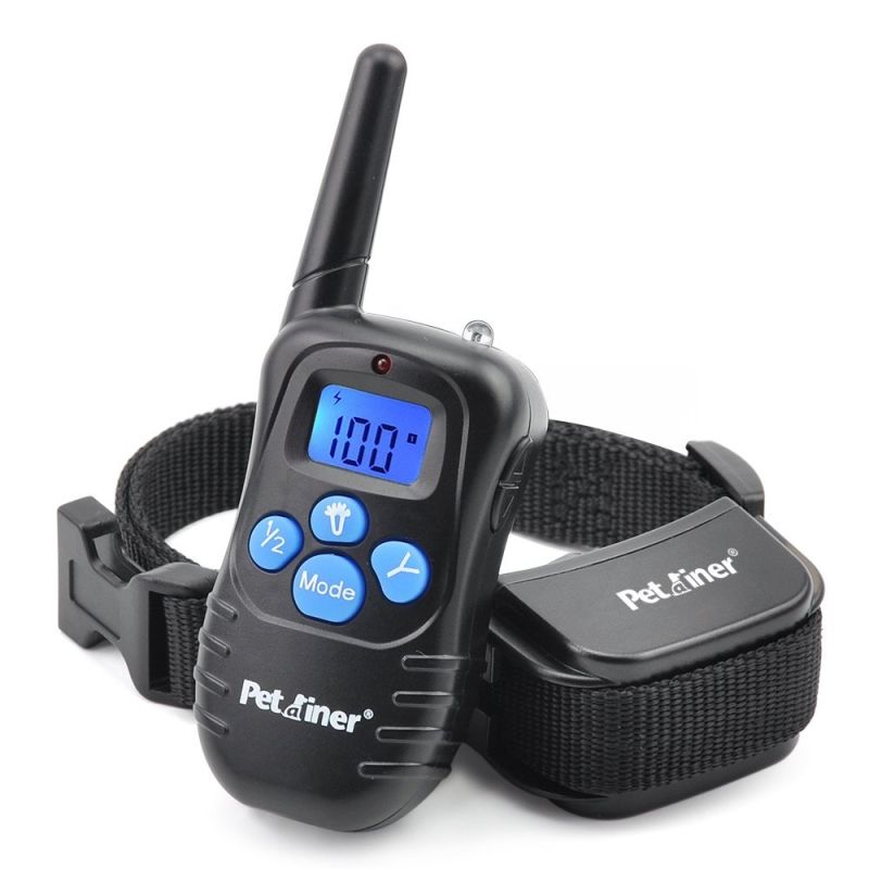 Collare di addestramento per cani Petrainer 998D con display LCD e raggio d'azione 300M collare ricaricabile impermeabile per controllo a lunga distanza e addestramento canino efficace