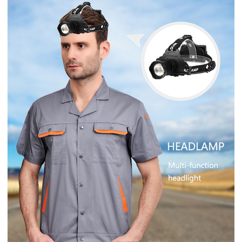 Lampada frontale LED XHP70 8000 lumen ricaricabile USB IPX5 impermeabile con modalità regolabili ideale per pesca notturna escursioni alta prestazione e sicurezza al buio design leggero