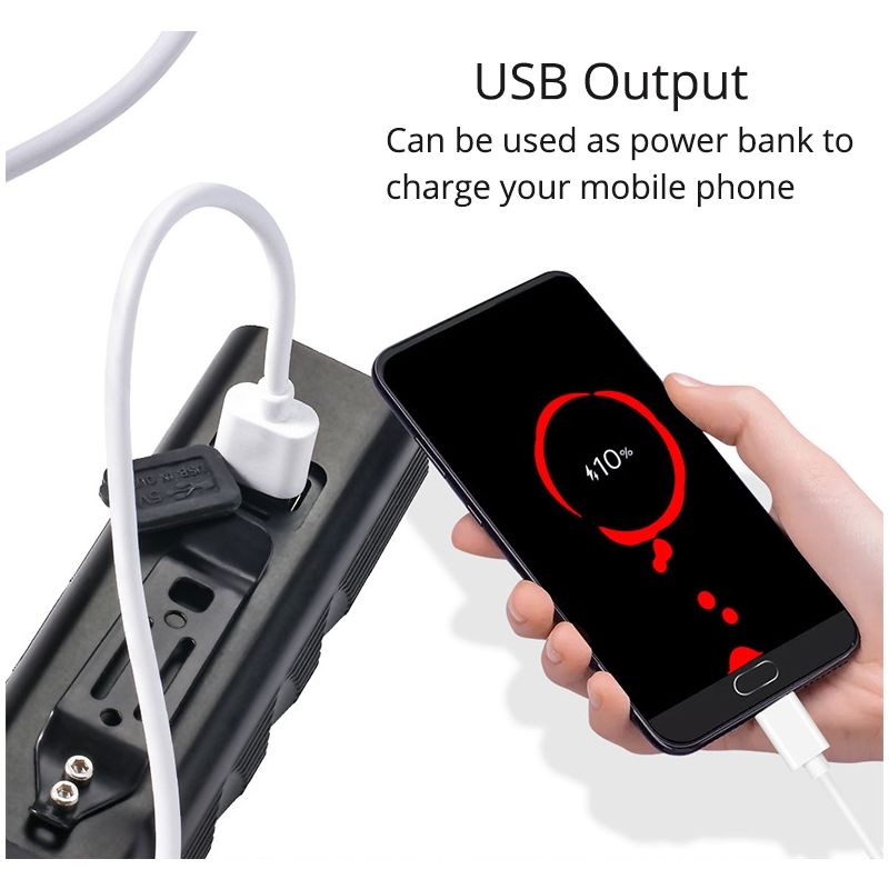 Luci Anteriori TK5 5000 Lumen Faro Ricaricabile USB in Lega di Alluminio Super Luminoso per Sicurezza Ciclismo e Guida Notturna Accessori per Bici con Modalità di Illuminazione Multiple