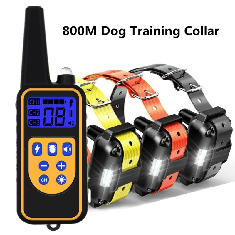 Collare Elettronico per Cani 800 Metri Telecomando Colletto Impermeabile Addestramento con Modalità Shock Vibrazione Beep Livelli Regolabili Accessorio Cane Tutte le Taglie Uso Esterno
