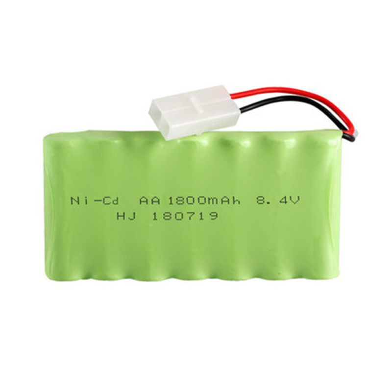 Pacco Batteria Ricaricabile Ni-MH AA 8.4V 1800mAh 7pz Alta Capacità