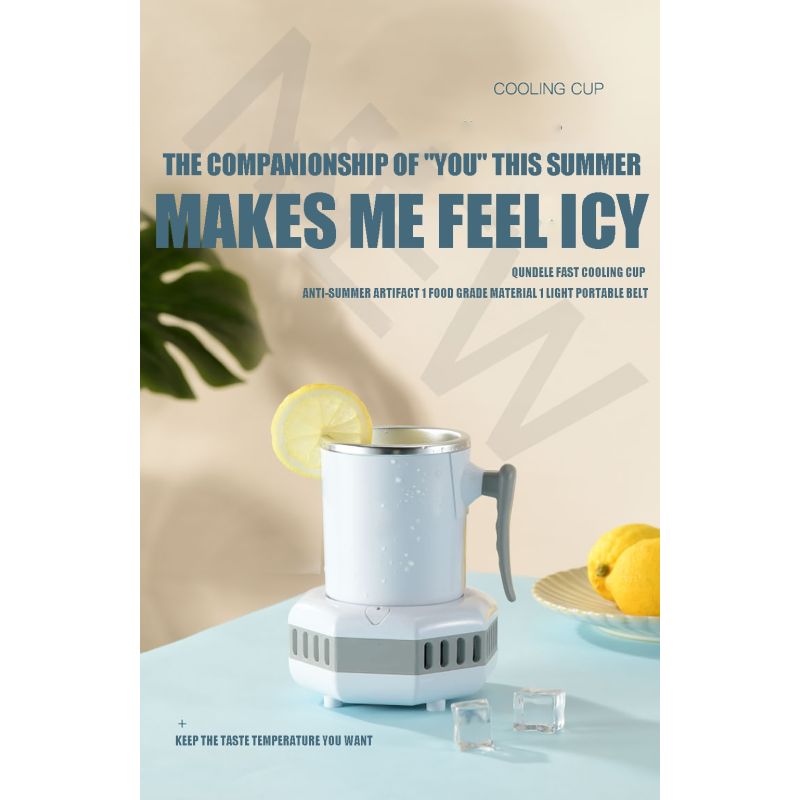 Frigorifero Portatile Raffreddatore Beverande Elettrico Summer Drink Bollitore Compatto con Raffreddamento Istantaneo per Bevande Gelide Ideale per Picnic e Feste Estive