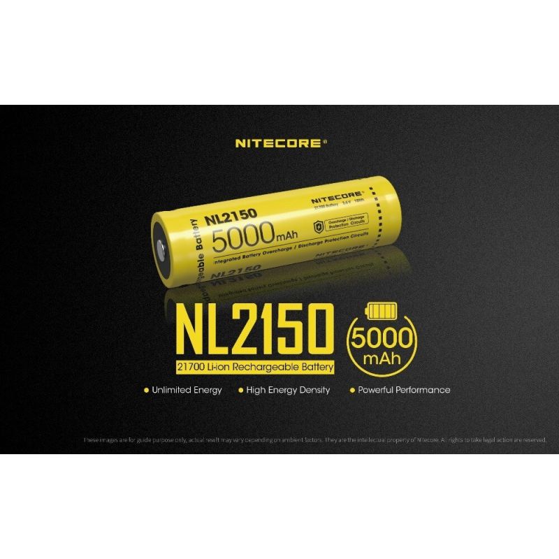 NITECORE NL2150 Batteria 5000mAh 3.6V Li-ion Ricaricabile Alta Performance per Droni Torcia Attrezzatura Outdoor Tensione Stabile e Alimentazione Durevole per Appassionati di Tecnologia