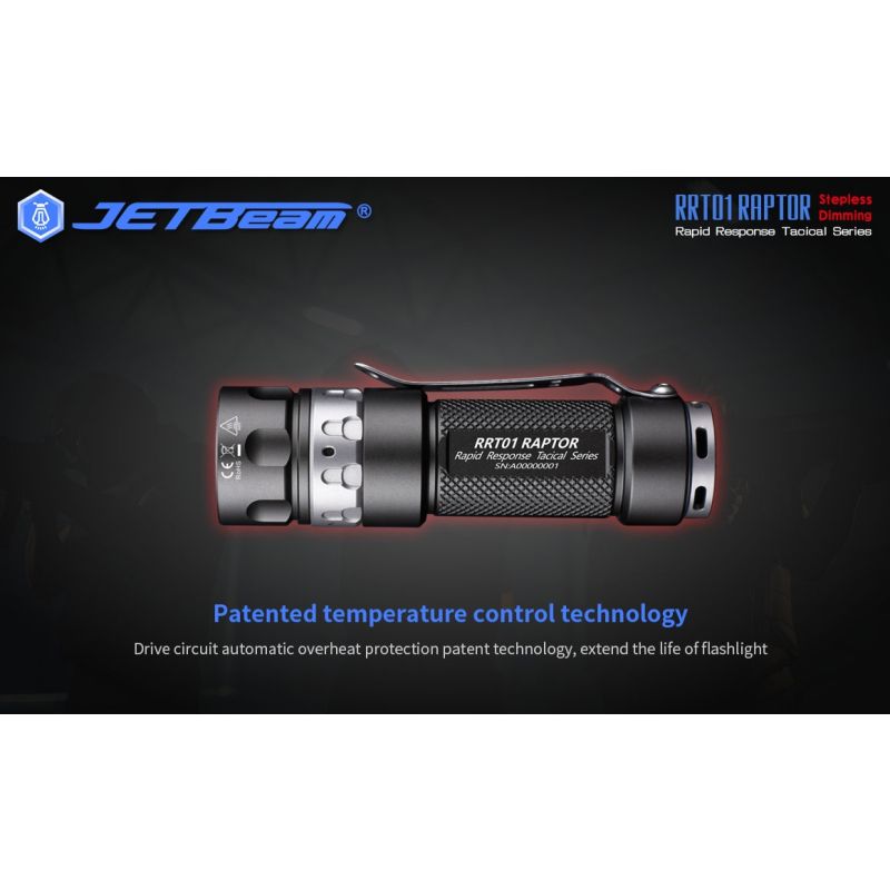 JETBeam Jet-RRT01 XP-L torcia LED compatta 950 lumen illuminazione outdoor attrezzatura da campeggio fonte di luce affidabile torcia durevole per esplorazioni notturne