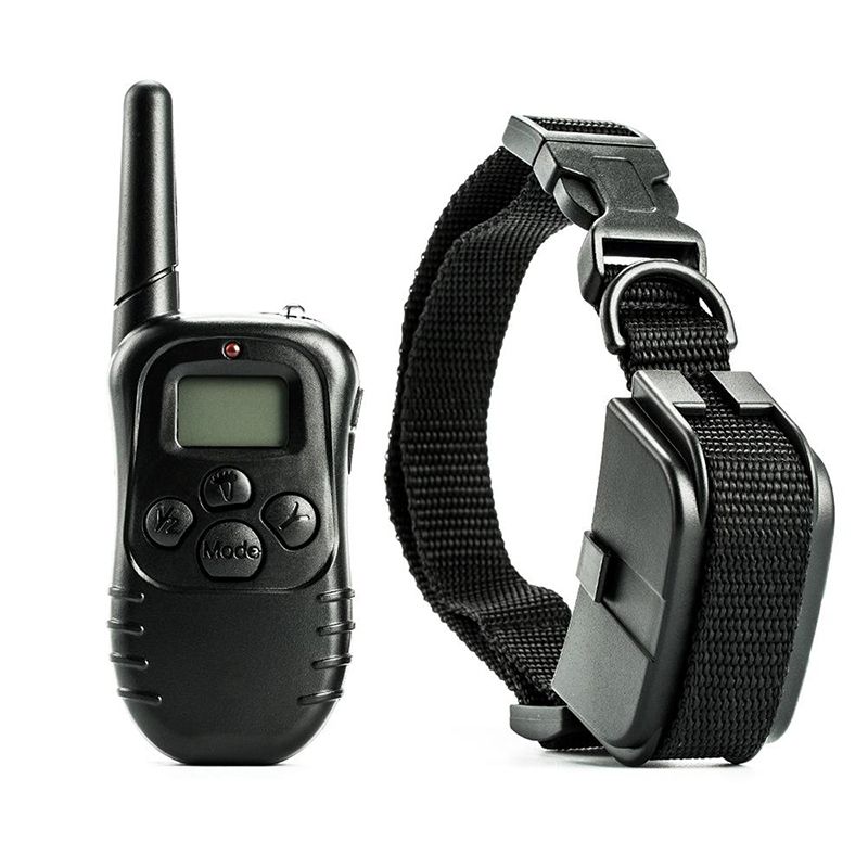 Collare addestramento cani telecomandato impermeabile telecomando LCD modalità regolabili addestra due cani vibrazione shock suono 300m per cane obbediente attrezzatura addestramento