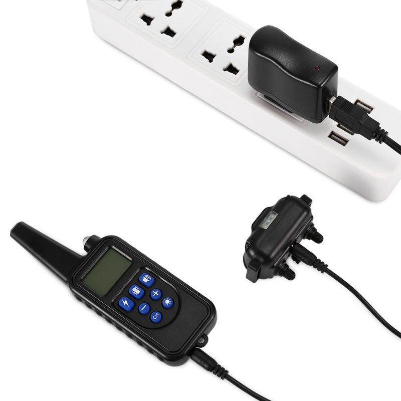 Collare di Addestramento Elettrico 800m con Telecomando per Animali Domestici Display LCD Impermeabile Ricaricabile Modalità Shock Vibrazione Suono Livelli Regolabili Per Cani Di Tutte Le Dimensioni