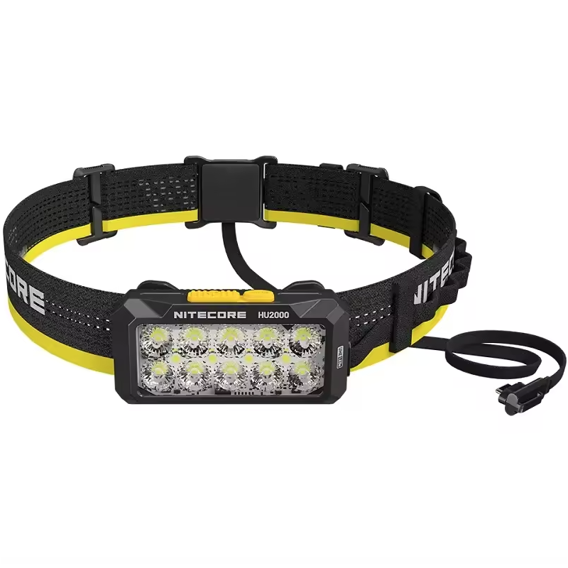 Lampada frontale NITECORE HU2000 LED 2000 lumen ricaricabile USB-C ideale per attività all'aperto lampada da lavoro leggera con portata 160 metri vestibilità comoda illuminazione professionale