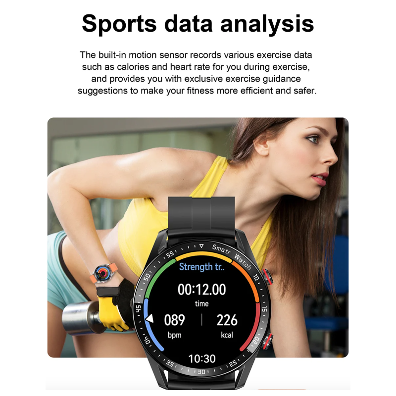 HW20 Smart Watch ECG+PPG, Chiamata Bluetooth, Impermeabile IP67, Schermo da 1.28 Pollici, Monitoraggio Salute