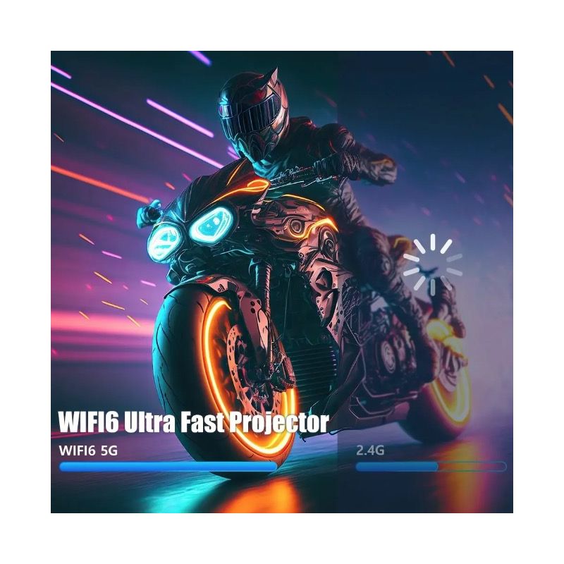 Proiettore HY320 Android 11 4K Nativo 390 ANSI Lumen per Cinema all'Aperto e Intrattenimento Domestico Design Compatto con Dual Wifi6 e Bluetooth 5.0 Esperienza Visiva Coinvolgente