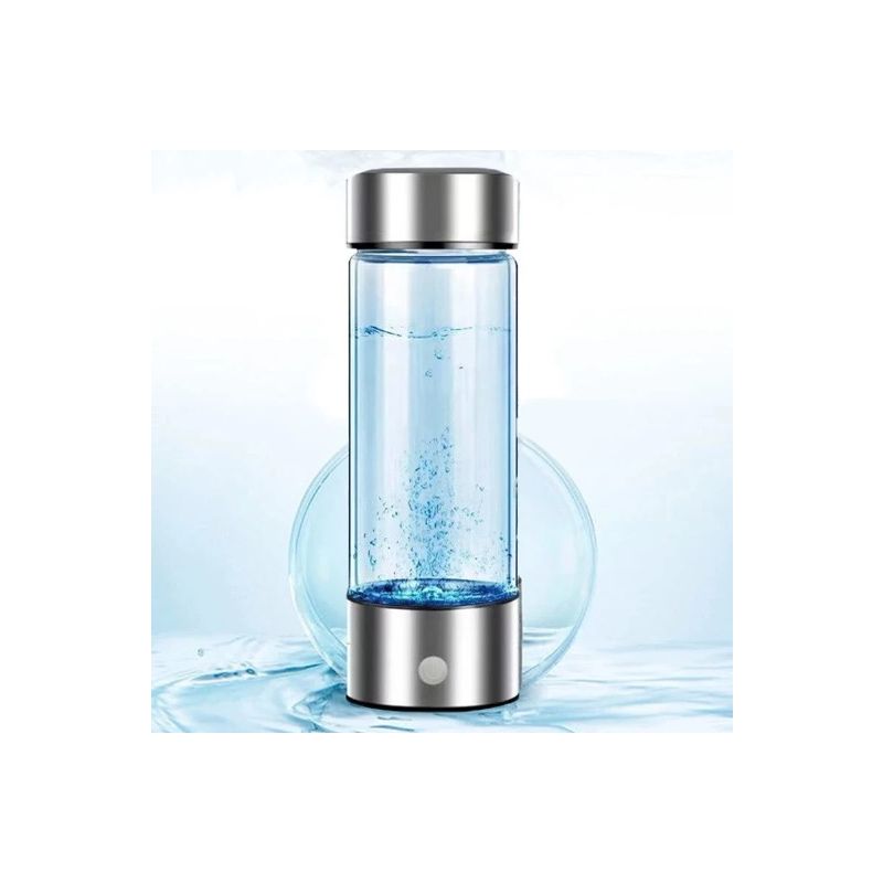 Generatore di Idrogeno Filtro Tazza d'Acqua Ionizzatore Portatile Vetro Borosilicato per Acqua Ricca di Idrogeno Benessere e Salute Cellulare Design Durevole ed Elegante 420ml