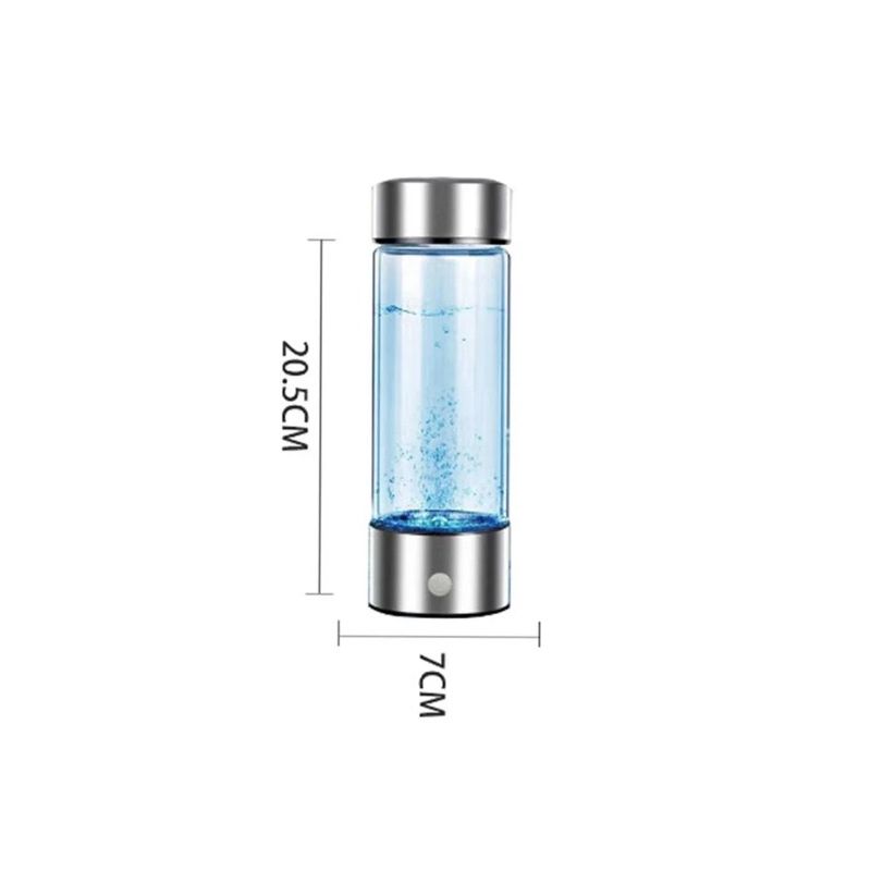 Generatore di Idrogeno Filtro Tazza d'Acqua Ionizzatore Portatile Vetro Borosilicato per Acqua Ricca di Idrogeno Benessere e Salute Cellulare Design Durevole ed Elegante 420ml