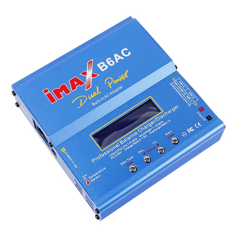 Caricabatterie Imax B6AC 80W 6A Alta Prestazione Per Veicoli RC Schermo LCD Digitale Controllo Microprocessore Carica Rapida e Sicura Gestione Batteria Ideale Per Hobby Ginnastica-Esercizio Fitness