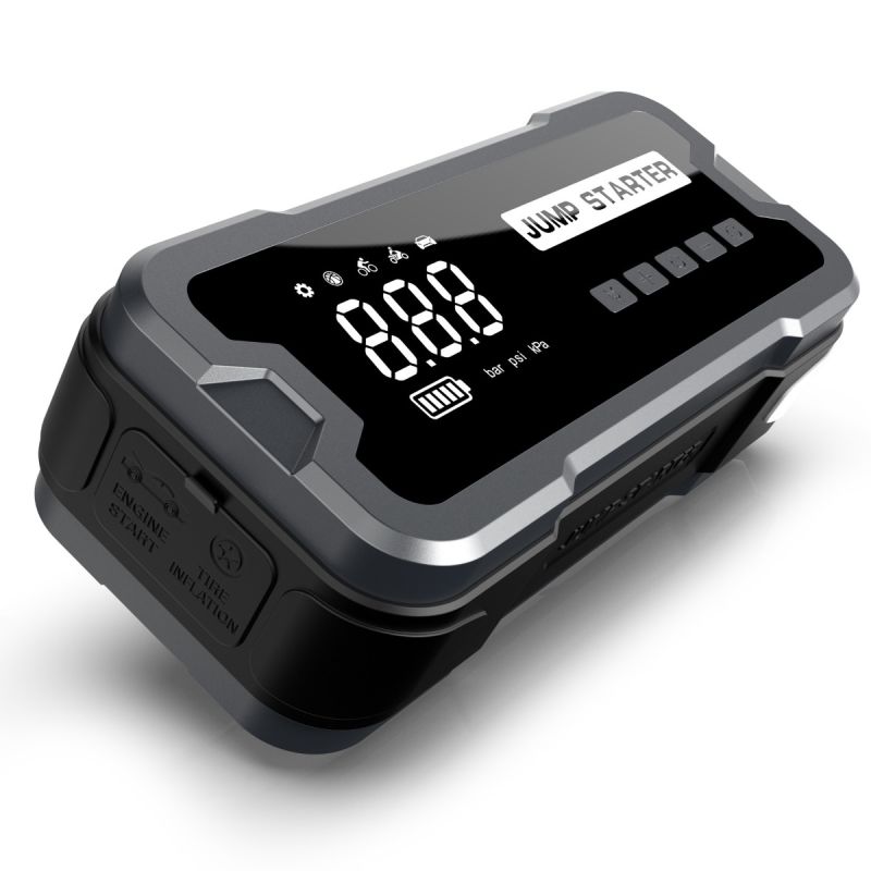 Dispositivo Avviamento Caricabatterie Portatile Power Bank 2000A Compagno Emergenza Ideale Per Problemi Batteria Auto Gonfiare Pneumatici e Palloni 150PSI Design Compatto