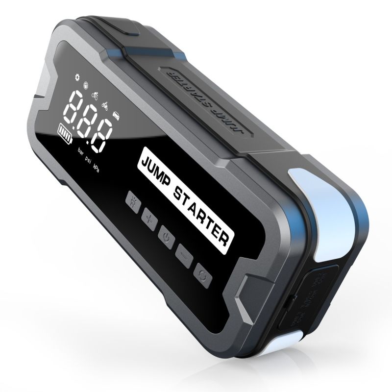 Dispositivo Avviamento Caricabatterie Portatile Power Bank 2000A Compagno Emergenza Ideale Per Problemi Batteria Auto Gonfiare Pneumatici e Palloni 150PSI Design Compatto