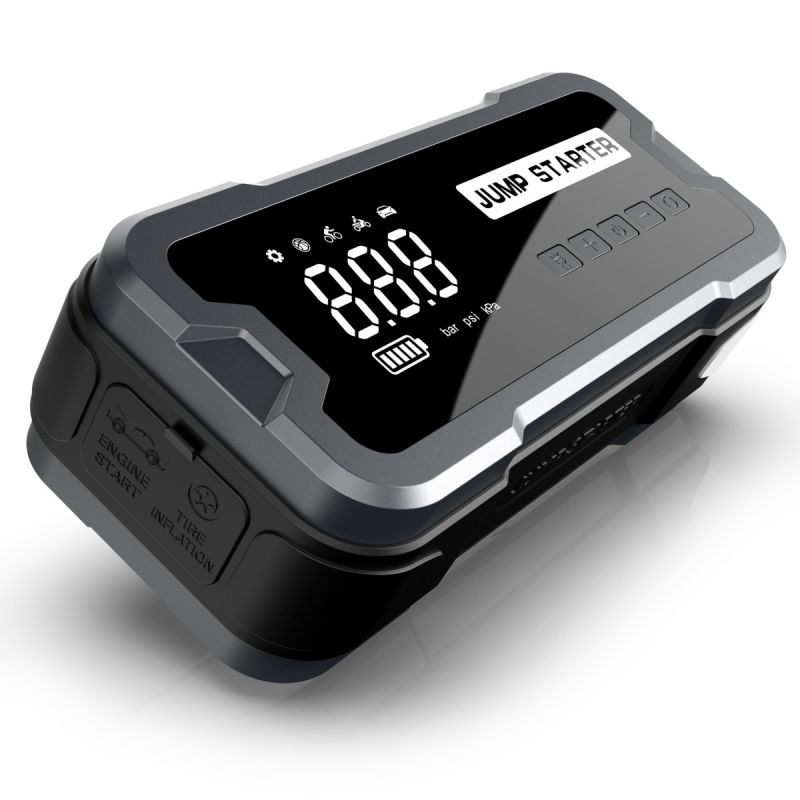 Dispositivo Avviamento Caricabatterie Portatile Power Bank 2000A Compagno Emergenza Ideale Per Problemi Batteria Auto Gonfiare Pneumatici e Palloni 150PSI Design Compatto