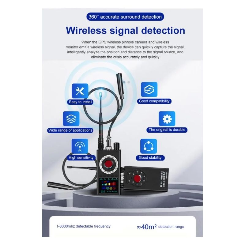 Localizzatore GPS K19 rilevatore di segnale RF wireless protezione discreta con tecnologia avanzata dispositivo di sicurezza portatile design compatto per sicurezza personale e privacy