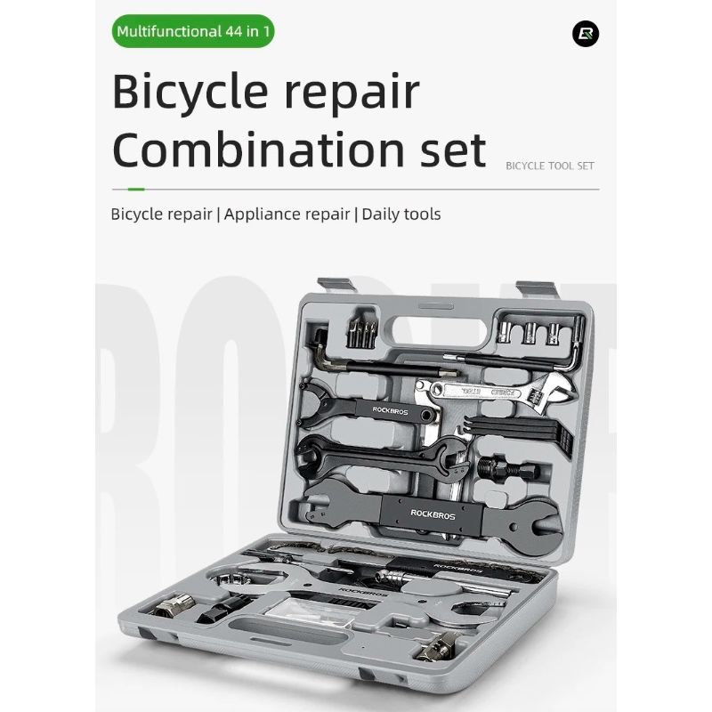 Set Riparazione Bici ROCKBROS strumenti ciclismo professionali acciaio al carbonio essenziale manutenzione compatta ciclisti seri soluzioni riparazione biciclette durevoli
