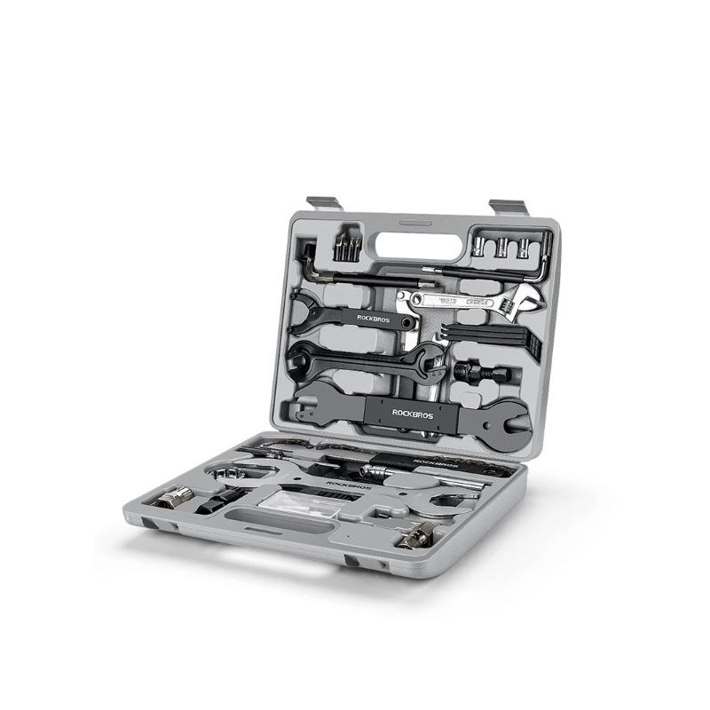 Set Riparazione Bici ROCKBROS strumenti ciclismo professionali acciaio al carbonio essenziale manutenzione compatta ciclisti seri soluzioni riparazione biciclette durevoli