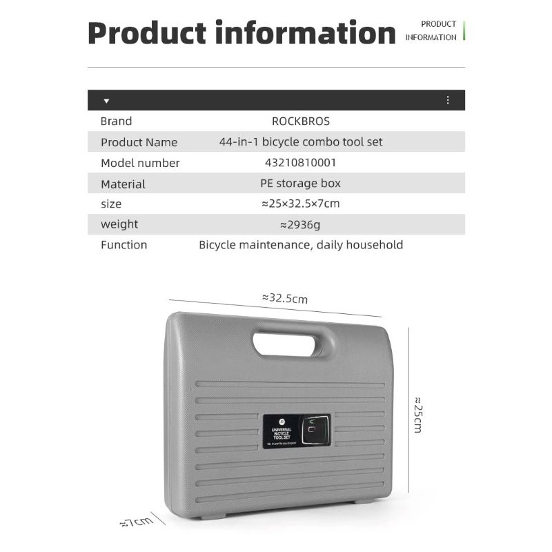 Set Riparazione Bici ROCKBROS strumenti ciclismo professionali acciaio al carbonio essenziale manutenzione compatta ciclisti seri soluzioni riparazione biciclette durevoli