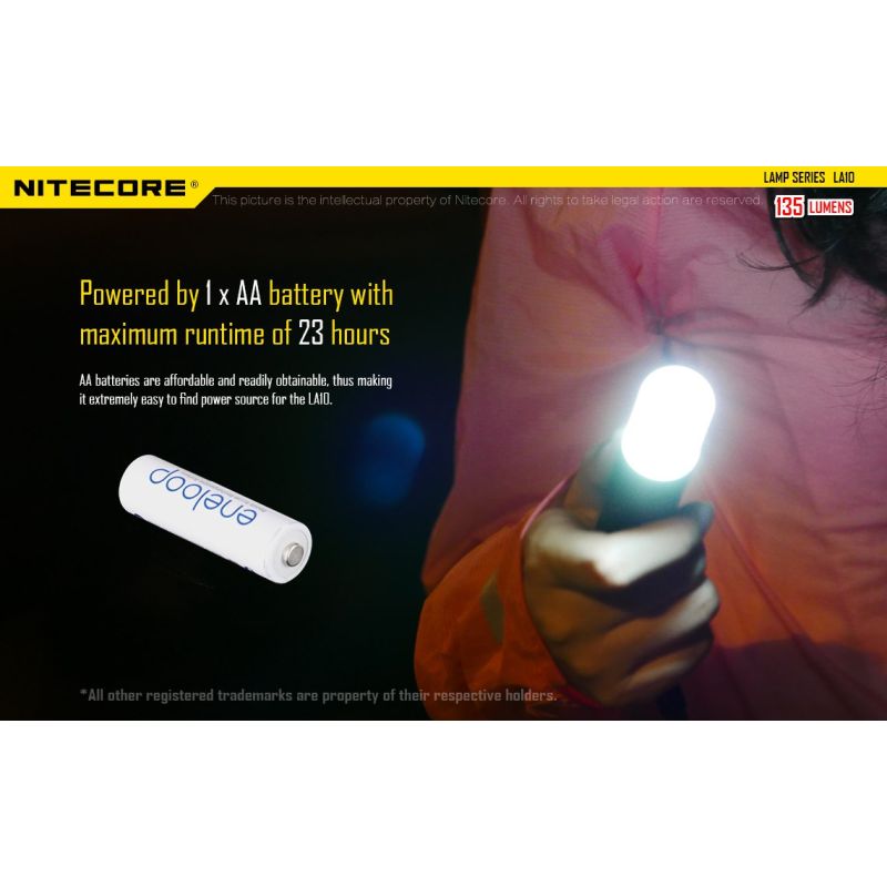 Nitecore LA10 torcia mini EDC con Nichia XP-G2 S3 LED 135 lumen torcia compatta torcia leggera da campeggio design twist-to-activate ideale per outdoor accessorio elegante