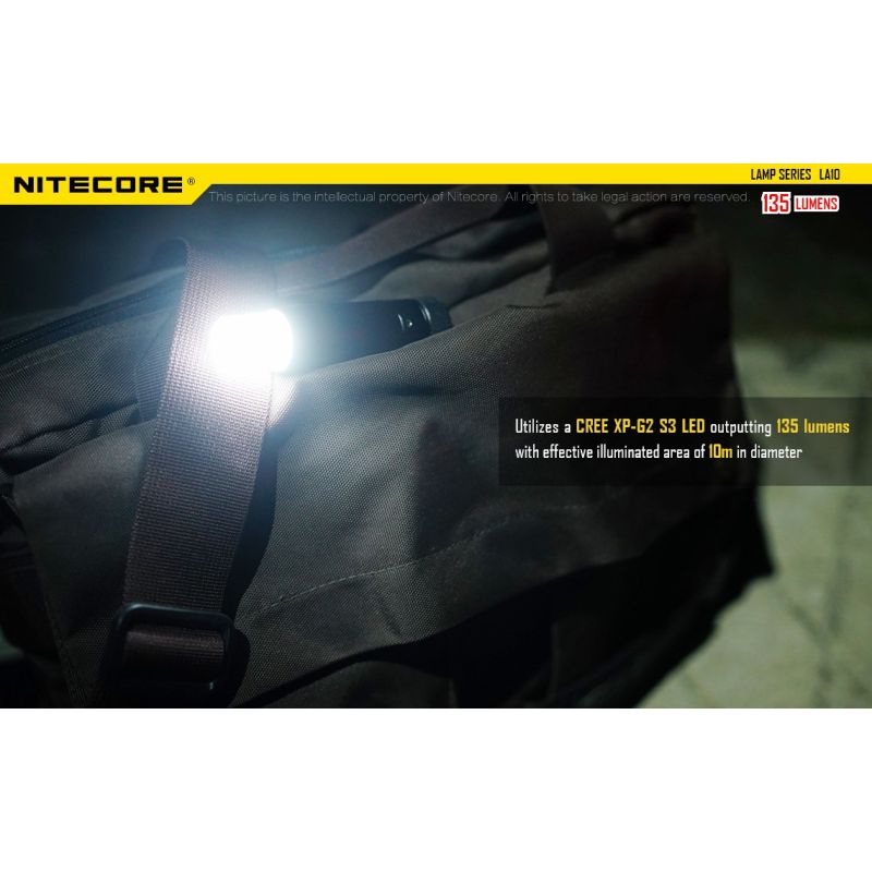 Nitecore LA10 torcia mini EDC con Nichia XP-G2 S3 LED 135 lumen torcia compatta torcia leggera da campeggio design twist-to-activate ideale per outdoor accessorio elegante