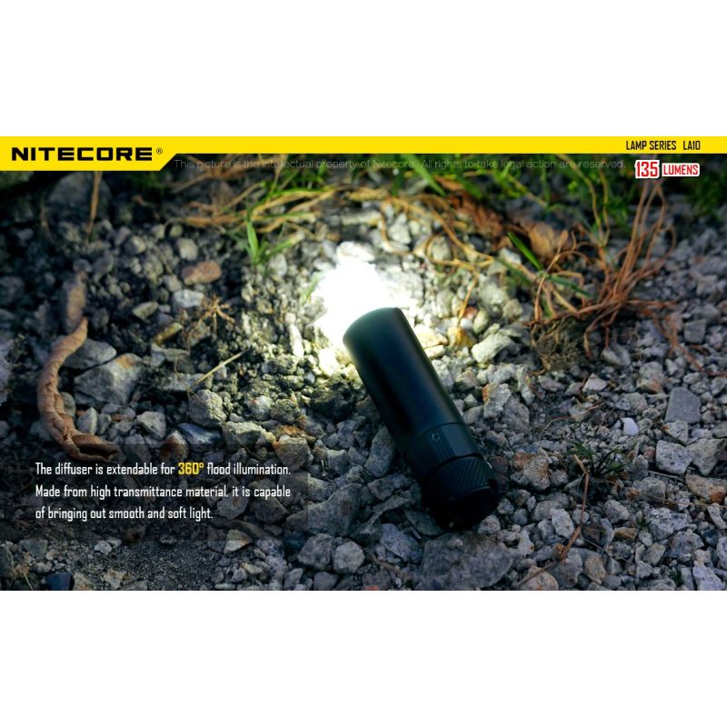 Nitecore LA10 torcia mini EDC con Nichia XP-G2 S3 LED 135 lumen torcia compatta torcia leggera da campeggio design twist-to-activate ideale per outdoor accessorio elegante
