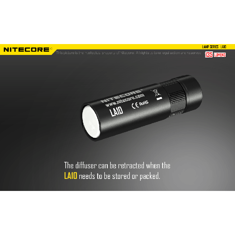 Nitecore LA10 torcia mini EDC con Nichia XP-G2 S3 LED 135 lumen torcia compatta torcia leggera da campeggio design twist-to-activate ideale per outdoor accessorio elegante