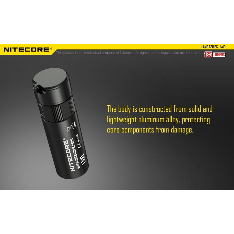 Nitecore LA10 torcia mini EDC con Nichia XP-G2 S3 LED 135 lumen torcia compatta torcia leggera da campeggio design twist-to-activate ideale per outdoor accessorio elegante