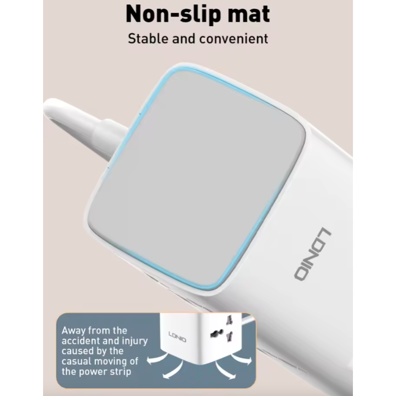 LDNIO Multipresa Verticale 70W: Caricabatterie USB-C/A Universale, Cubo Salvaspazio per Casa/Ufficio