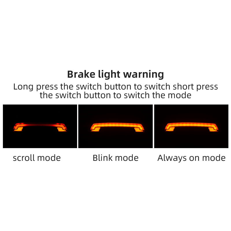 ROCKBROS LKWD-R1 Luce per bici LED USB Smart con telecomando senza fili e laser stradale ideale per ciclismo urbano e mountain biking massima sicurezza e visibilità