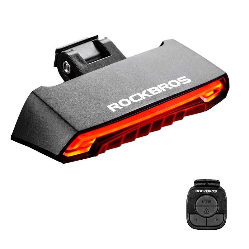 ROCKBROS LKWD-R1 Luce per bici LED USB Smart con telecomando senza fili e laser stradale ideale per ciclismo urbano e mountain biking massima sicurezza e visibilità