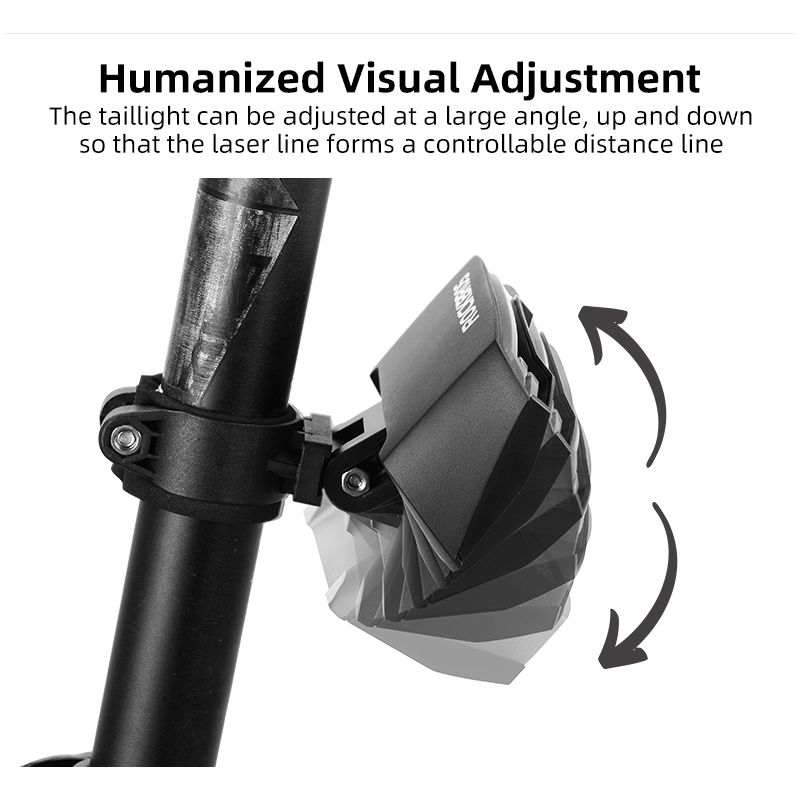 ROCKBROS LKWD-R1 Luce per bici LED USB Smart con telecomando senza fili e laser stradale ideale per ciclismo urbano e mountain biking massima sicurezza e visibilità