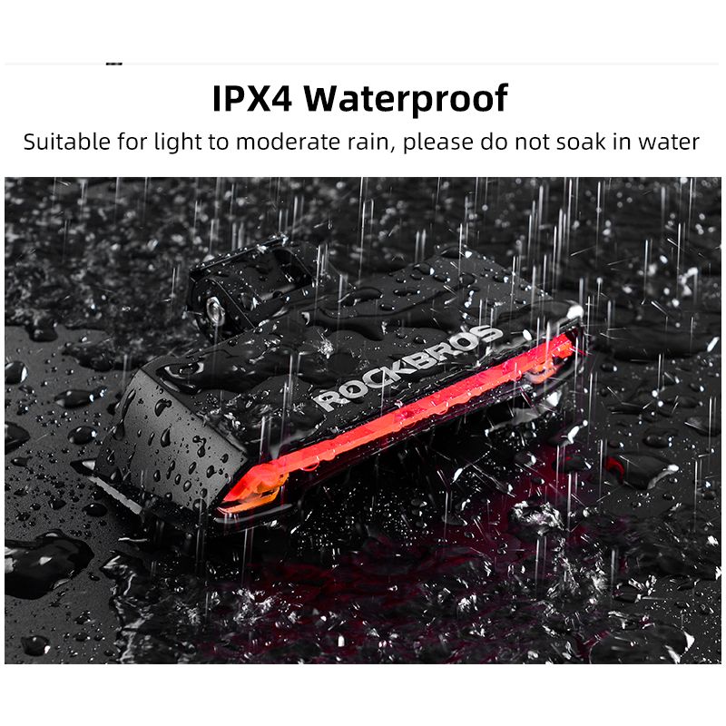 ROCKBROS LKWD-R1 Luce per bici LED USB Smart con telecomando senza fili e laser stradale ideale per ciclismo urbano e mountain biking massima sicurezza e visibilità